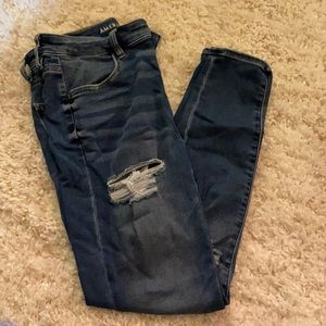 Womens high rise american eagle ripped skinny jeans